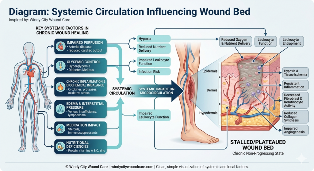 systemic factors affecting chronic wound healing